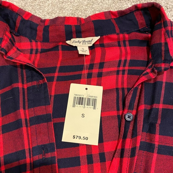 Lucky Brand Plaid button up BNWT - Picture 2 of 4